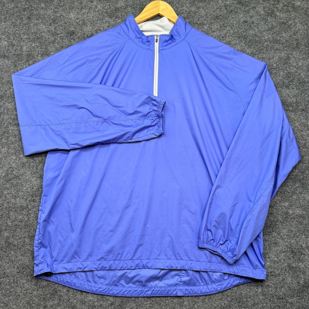 Peter Millar Pullover Mens 2XL Blue Wind Golf Windbreaker 1/4 Zip Golfer